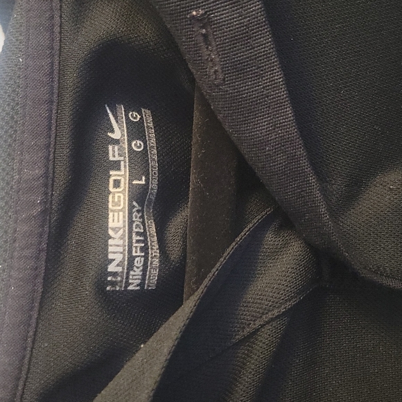 Nike Fit Dry Black Golf Shirt L - Picture 3 of 5